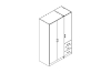 Picture of BESTA Wall Solution Modular Wardrobe - 3 Door 3 Short Drawer (BDFG)