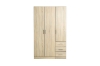 Picture of BESTA 3 DOOR 3 SHORT DRW Wall Solution Modular Wardrobe (BDFG) - Oak Color