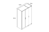 Picture of BESTA Wall Solution Modular Wardrobe System - 3 Door (BEFG)