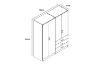 Picture of BESTA Wall Solution Modular Wardrobe - 4 Door 3 Drawer (BFGHK)