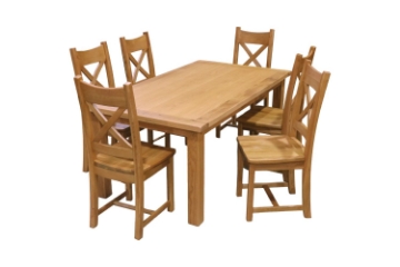 Picture of WESTMINSTER Solid Oak 7PC 70.8" Dining Set