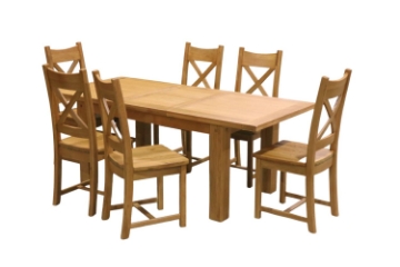 Picture of WESTMINSTER Solid Oak 7PC 59"-79" Extension Dining Set