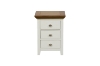 Picture of NOTTINGHAM 3-Drawer Solid Oak Bedside Table (White)