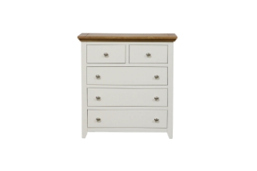 Picture of NOTTINGHAM 5-Drawer Solid Oak Chest (White)