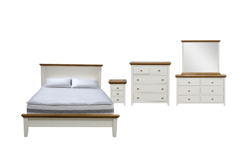 Picture of NOTTINGHAM 5PC Solid Oak Bedroom Combo Set - Queen