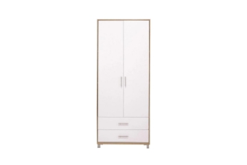 Picture of DUBLIN 2-Door 2-Drawer Wardrobe (White + Oak Color)