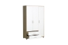 Picture of DUBLIN 3-Door 2-Drawer Wardrobe (White + Oak Color)