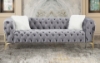 Picture of NORFOLK Button-Tufted Velvet Sofa Range (Grey)