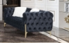 Picture of NORFOLK Button-Tufted Velvet Sofa Range (Black)