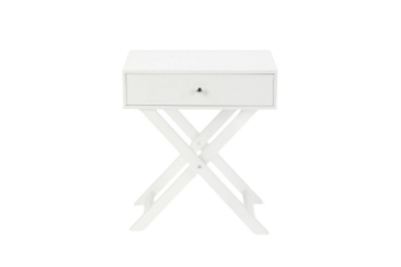 Picture of LINO 1-Drawer Foldable Bedside Table (White)