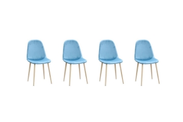 Picture of OSLO Velvet Dining Chair (Blue)- 4 Chairs in 1 Carton