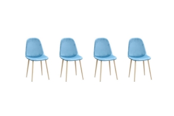 Picture of 【Pack of 4】OSLO Velvet Dining Chair (Blue)