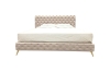Picture of ZARAGO Linen Upholstered Button-Tufted Bed Frame (Beige) -  Queen Size