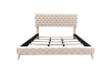 Picture of ZARAGO Linen Upholstered Button-Tufted Bed Frame (Beige) -  Queen Size