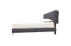 Picture of ZARAGO Linen Upholstered Button-Tufted Bed Frame in Queen/Eastern King Size (Light Grey)