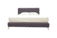 Picture of ZARAGO Linen Upholstered Button-Tufted Bed Frame (Light Grey) - Queen