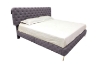 Picture of ZARAGO Linen Upholstered Button-Tufted Bed Frame (Light Grey) - Eastern King