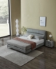 Picture of CUBA Genuine Leather Bed Frame in Queen Size (Dark Grey)