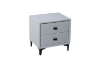 Picture of HOVER 2-Drawer Bedside Table (Silver Grey)