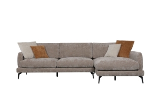 Picture of PALERMO Fabric Sectional Sofa (Brown) - Facing Right