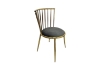 Picture of MARBELLO Gold Frame Velvet Dining Chair (Grey)