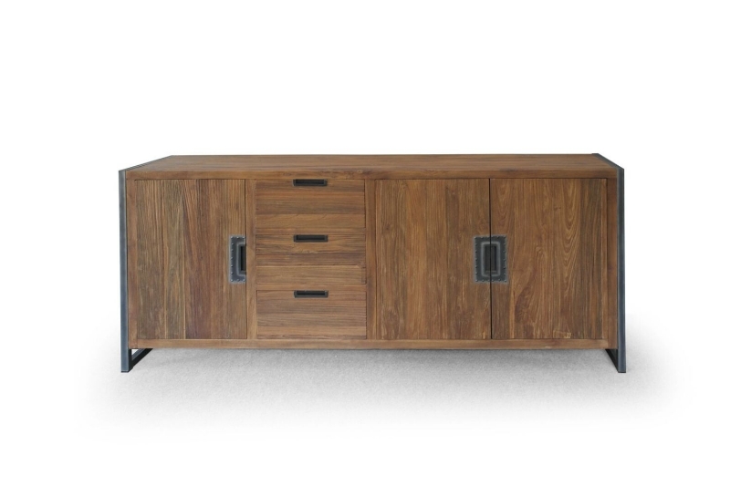 Picture of SUMATRA 3-Door 3-Drawer Solid Teak Wood Sideboard