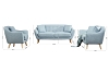 Picture of LUNA Fabric Sofa Range with Pillows (Light Blue)