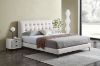 Picture of AUGUSTA Genuine Leather Bed Frame in Queen Size (Light Grey)