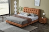 Picture of AUGUSTA Genuine Leather Bed Frame in Queen Size (Brown)
