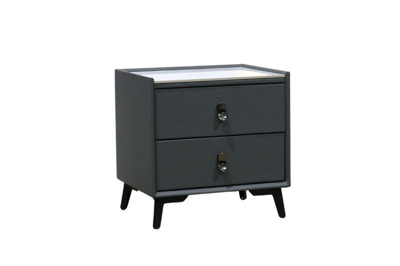 Picture of CUBA 2-Drawer Nightstand (Dark grey)
