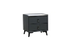 Picture of CUBA 2-Drawer Bedside Table (Dark grey)