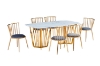 Picture of MARBELLO Marble Top 7PC Dining Set (Grey Chairs) 
