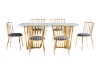 Picture of MARBELLO Marble Top 7PC Dining Set (Grey Chairs) 