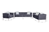 Picture of LARKIN 3+2+1 Velvet Sofa Range (Grey)