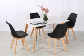 Picture of SKIVE  1.2/1.6M 5PC Dining Set (Black)