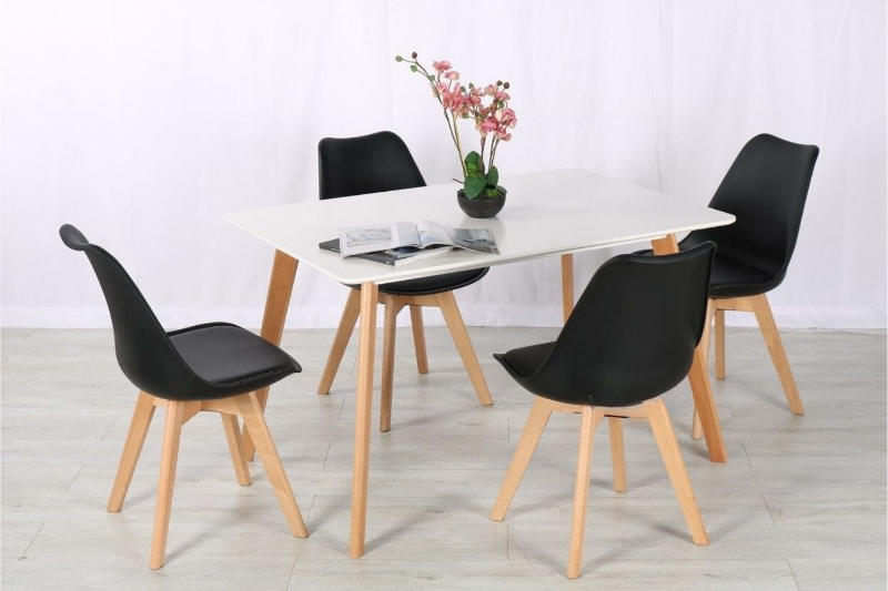 Picture of SKIVE  1.2/1.6M 5PC Dining Set (Black)