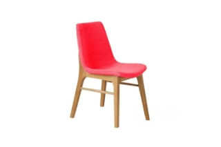 Picture of LARSSON Solid Ash Wood Dining Chair - Dark Red