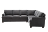 Picture of OLYMPIA Fabric Sectional Sofa (Dark Grey) - 2 Seater Facing Right	