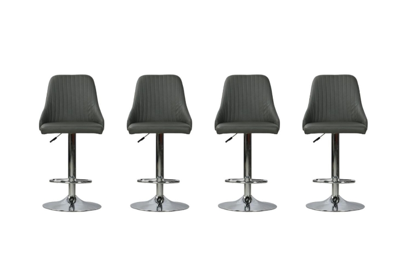Picture of 【Pack of 4】POPPY Height Adjustable Bar Chair (Dark Grey)