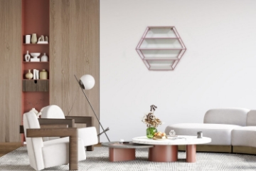 Picture of SCANDI Hexagon Wall Shelf (66cm x 57cm)