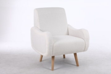 Picture of CLOUDTOP Velvet Lounge Chair (White)