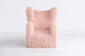 Picture of WHIMSY Long-pile Fabric Lounge Chair (Pink)