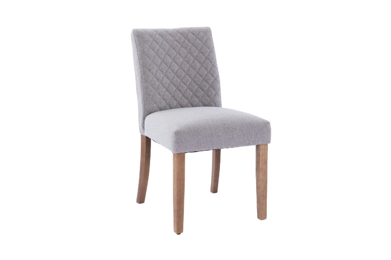 Picture of IVAN Fabric Dining Chair with Walnut Rubber Wood Legs (Smokey Grey) 