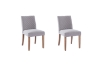 Picture of IVAN Fabric Dining Chair with Walnut Rubber Wood Legs (Smokey Grey) 