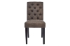 Picture of RYKER Fabric Dining Chair with Black Rubber Wood Legs (Dark Brown)