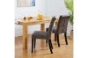 Picture of RYKER Fabric Dining Chair with Black Rubber Wood Legs (Dark Brown)
