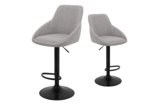 Picture of ZACH Height Adjustable Bar Chair (Grey) - 2 Bar Chairs in 1 Carton