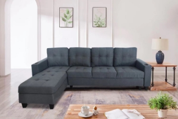 Picture of KLARA Reversible Sectional Sofa with Cup Holder (Dark Grey)