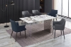 Picture of REGUS 63" Ceramic Top Acrylic Steel Leg Dining Table