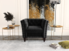 Picture of JERILYN Chesterfield Flared Arm Velvet Sofa Range (Black)
